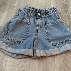 Girls Zara Paper-bag Waist Shorts Size 10
